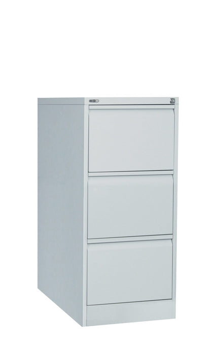 GO Steel Filing Cabinet - 3 Drawer - Silver