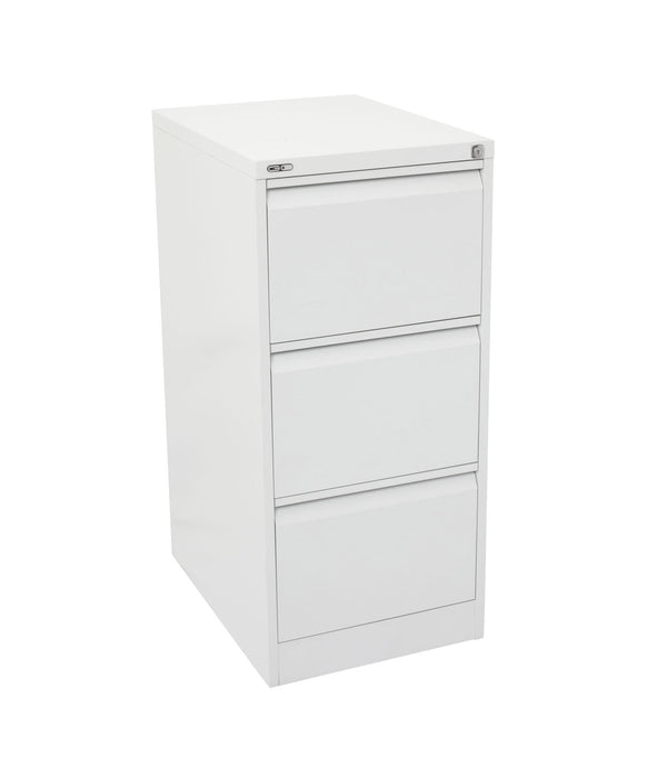 GO Steel Filing Cabinet - 3 Drawer - White