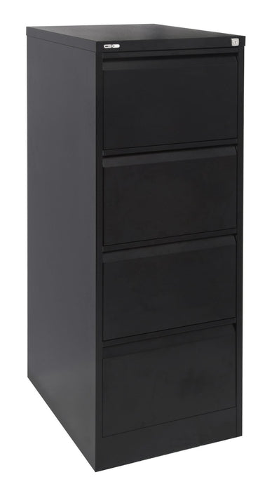 GO Steel Filing Cabinet - 4 Drawer - Black