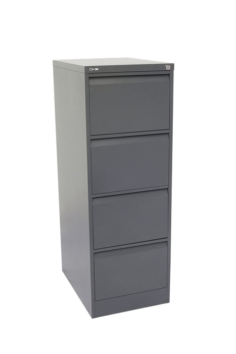 GO Steel Filing Cabinet - 4 Drawer - Graphite