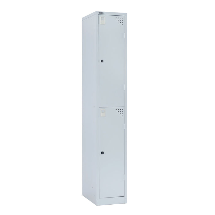 GO Locker 2 Door - Silver - 380mm