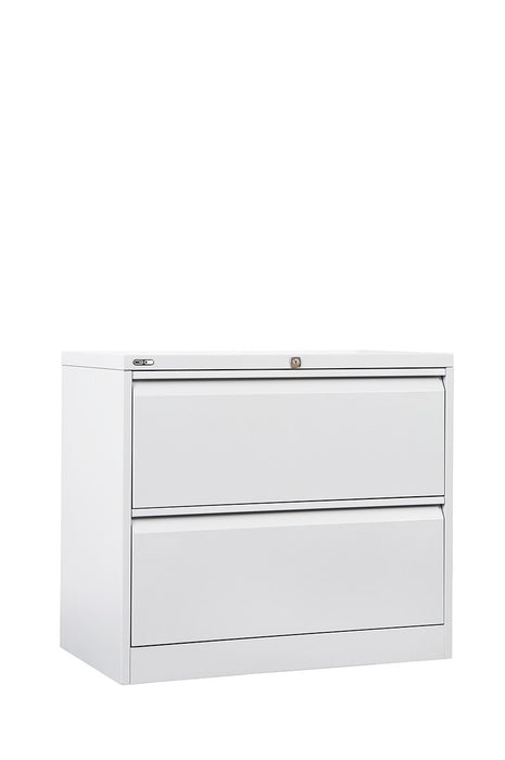 Lateral Filing Cabinet - 2 Drawer - White
