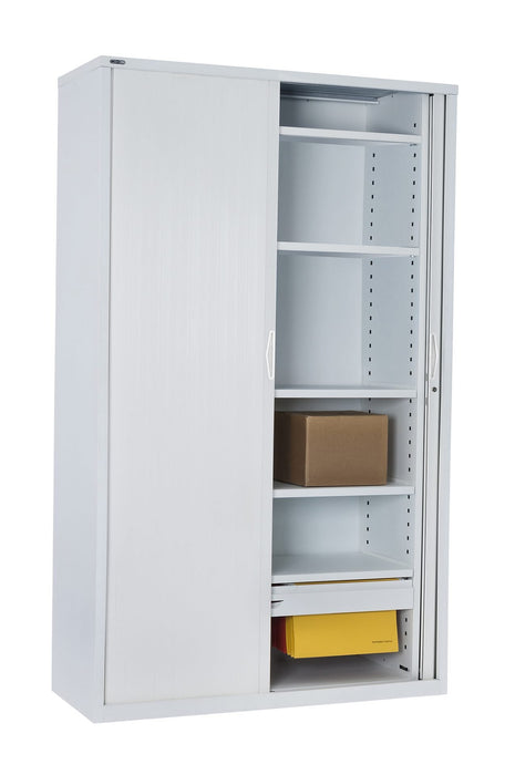Tambour Door Storage Unit - 1981mm H x 1200mm x 474mm D - White China