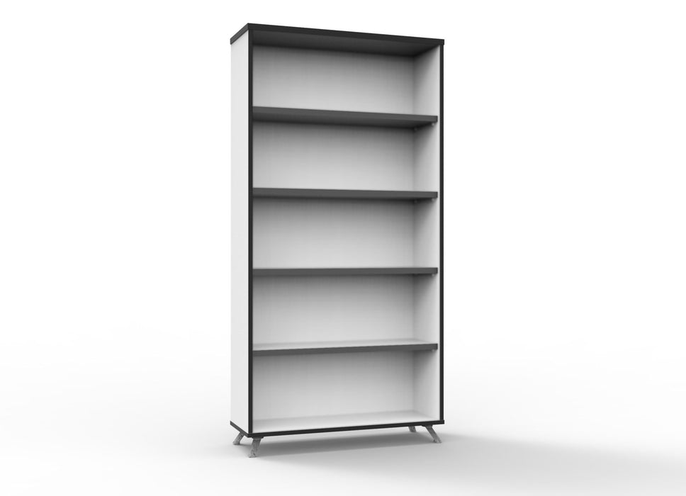 Infinity Bookcase - 1800mm H x 900mm W x 315mm D - Natural White
