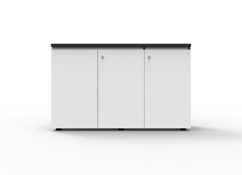 Infinity Swing Door Cupboard - 1500mm W x 450mm D x 730mm H - Natural White