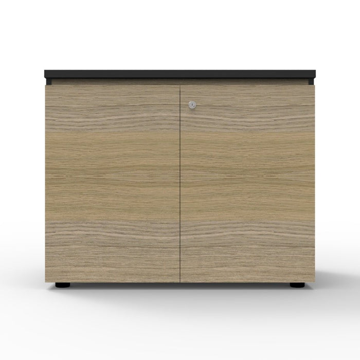 Infinity Swing Door Cupboard - 900mm W x 600mm D x 730mm H - Natural Oak