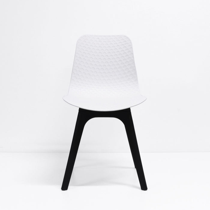 Lucid Chair - White Shell/Black Base