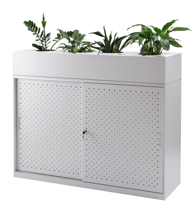 Planter Box for Perforated Door Storage Unit - White