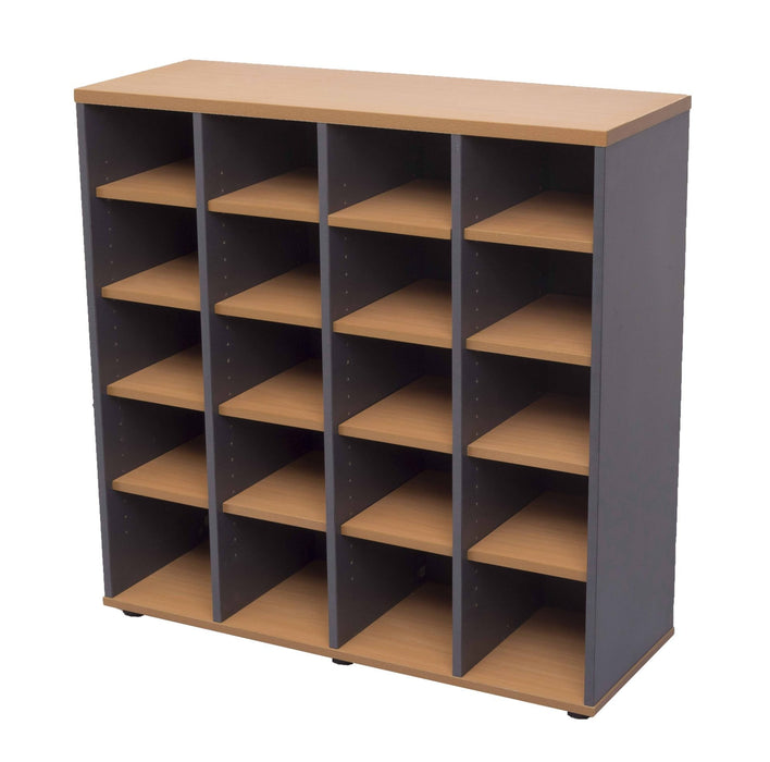 Pigeon 20 Hole Storage - Beech & Ironstone