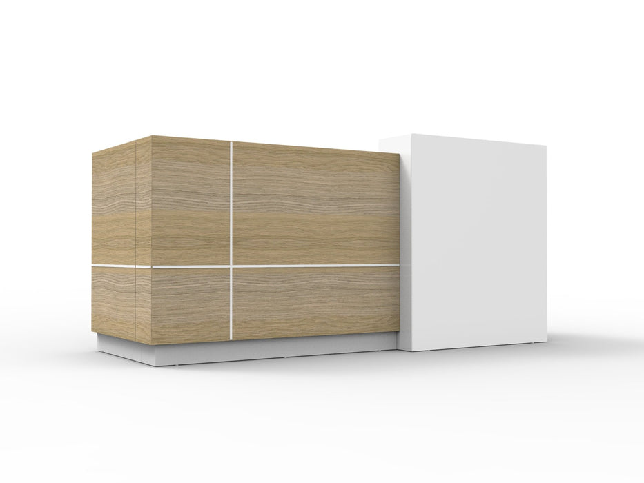 Sempre Reception Counter - Natural Oak & White