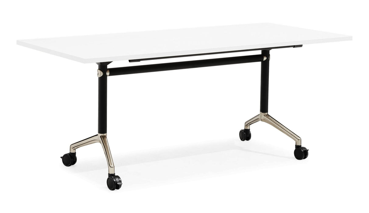 Typhoon Flip Top Table - 1500mm W x 750mm D - Natural White