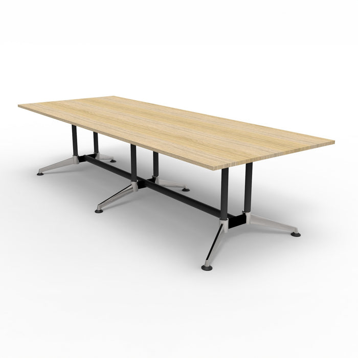 Typhoon Meeting Table - 3200mm W x 1200mm D - Natural Oak