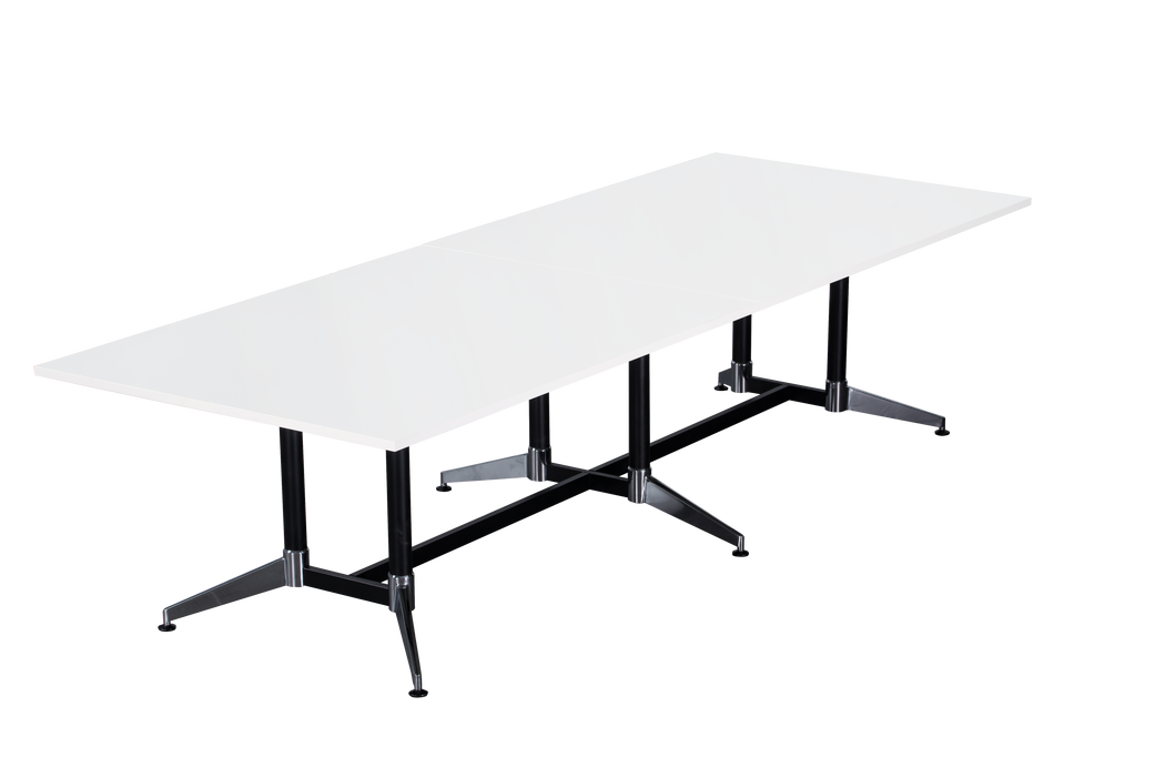 Typhoon Meeting Table - 3200mm W x 1200mm D - Natural White