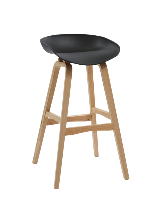 Virgo Bar Stool - 760mm H - Black Seat