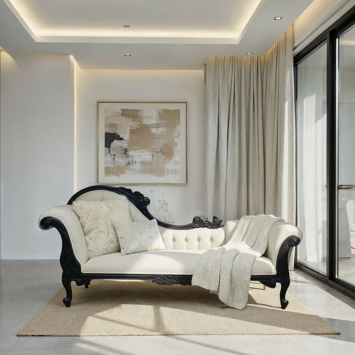 Chaise Left side high Large - Black