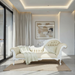 Chaise Right side high Large - White