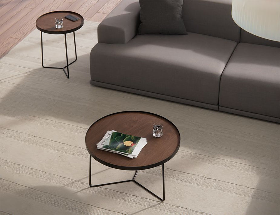 Alora Coffee Table -Black - Walnut - Medium