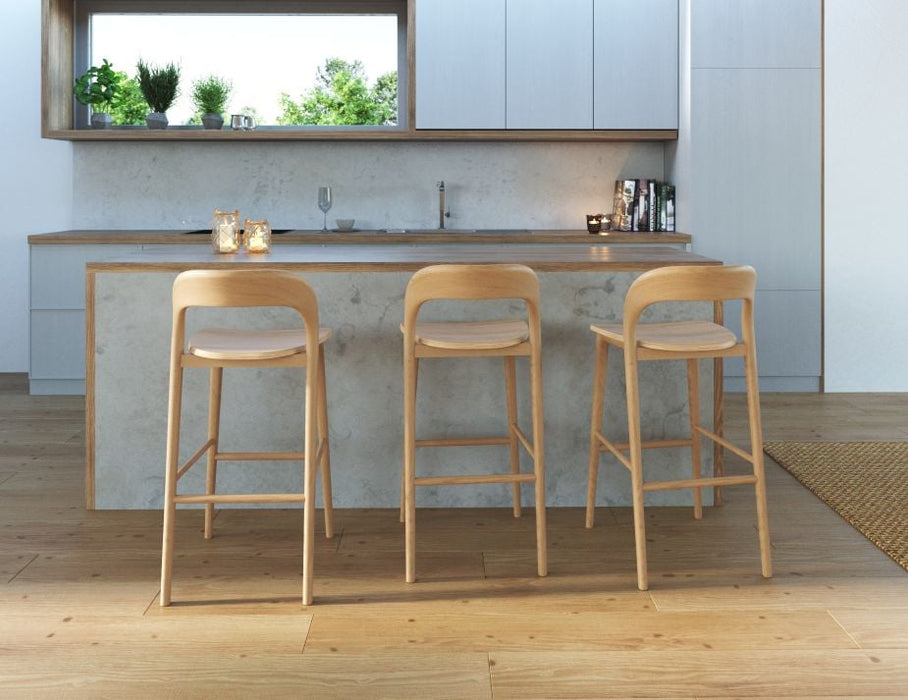 Mia Stool - Natural - 75cm Seat Height (Bar Bench Height)