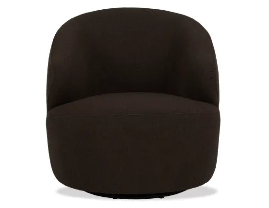 Mietta Swivel Lounge Chair - Cacao, Boucle