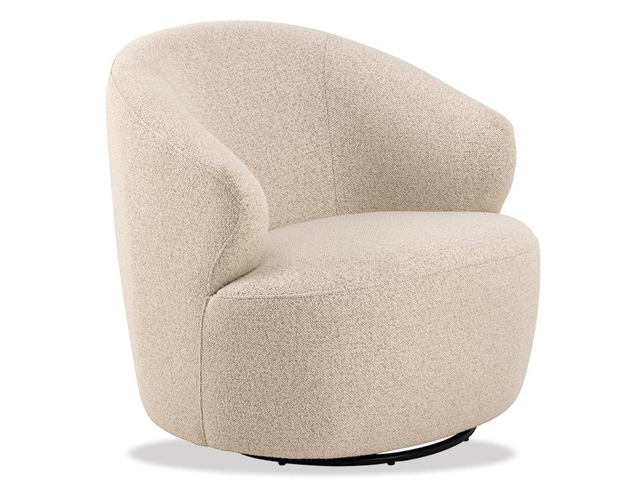 Mietta Swivel Lounge Chair - Ivory Cream