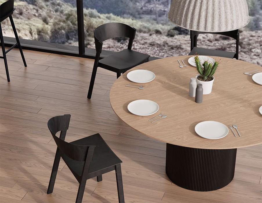 Mimi Dining Table - Black - Natural - 155cm