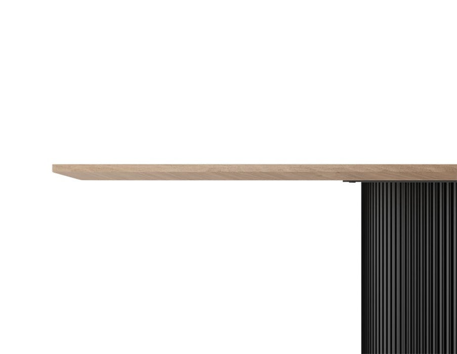 Mimi Dining Table - Black - Natural - 155cm