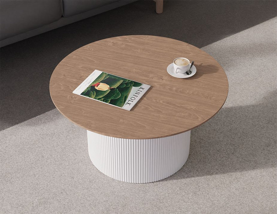 Mimi Coffee Table - White - Natural