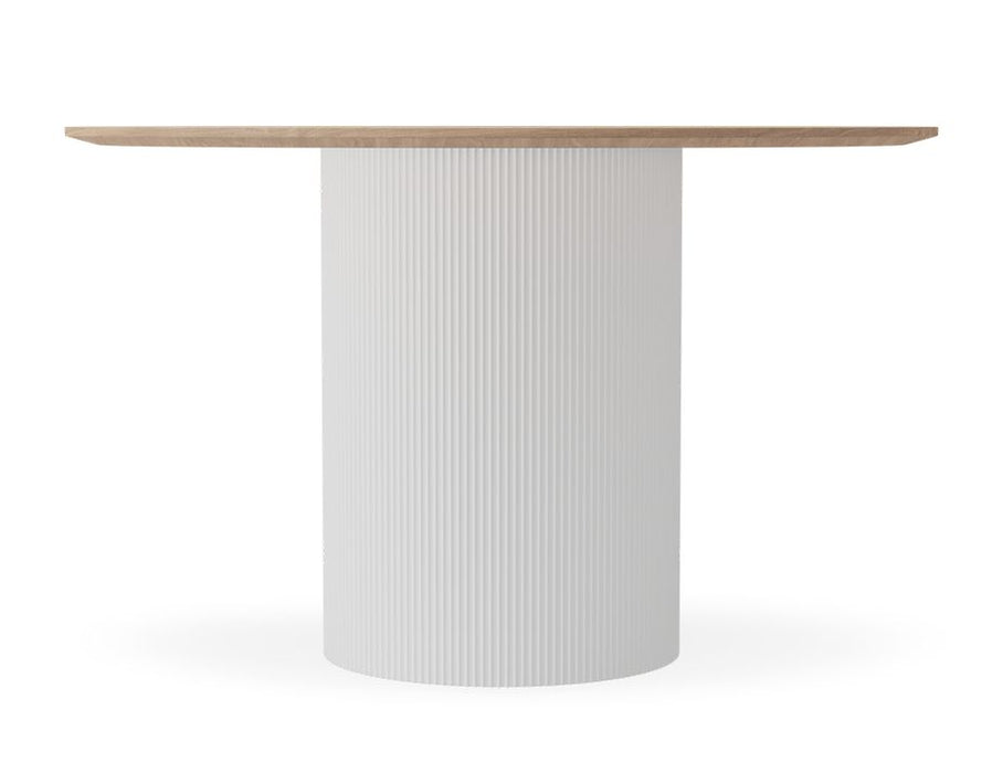 Mimi Dining Table - White - Natural - 120cm