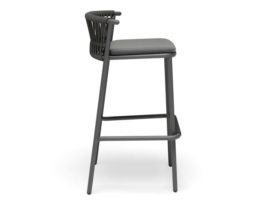 Minori Stool - Charcoal - Dark Grey Cushion