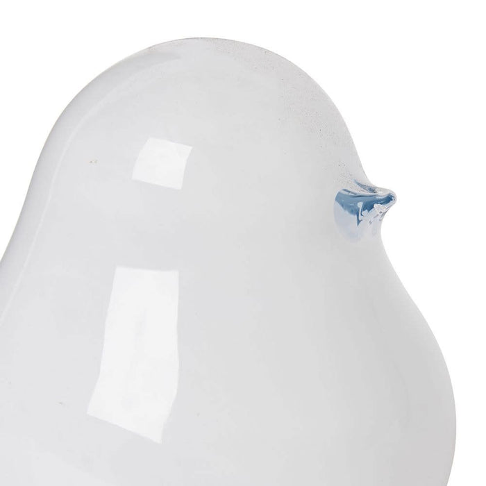 Flynn Glass Lg Bird - White, 17cm (H)