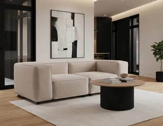 Nolia Modular Sofa - 2 Seater - Beige, 104cm W