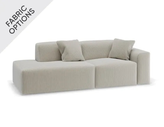 Monaco Sofa - Config A with Left Open End - Custom Upholstered - Category A Upholstery, Wood, 231cm W