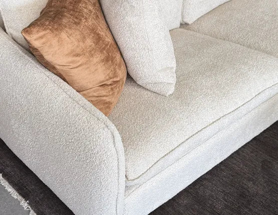 Monte Sofa with Left Chaise - 3 Seater - Custom Upholstered - Small - Category A Upholstery, Wood, 310cm W