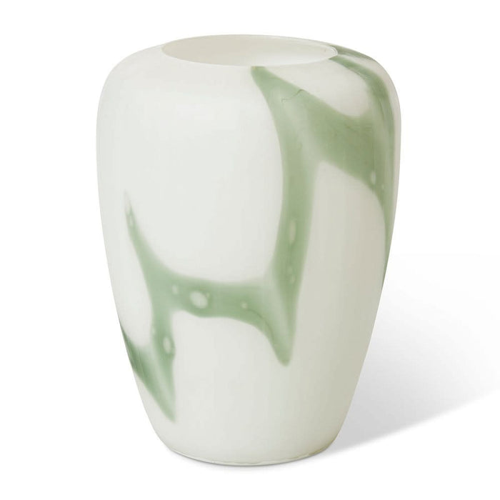 Ziona Vase - White/Green, 36cm (H)