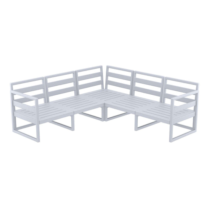 Siesta Mykonos Lounge Corner - Silver Grey - No cushions