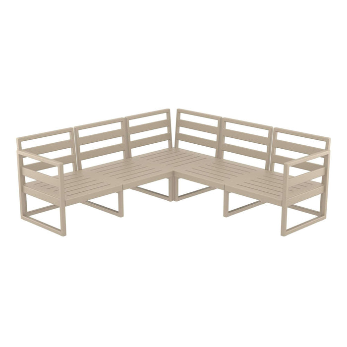Siesta Mykonos Lounge Corner - Taupe - No cushions