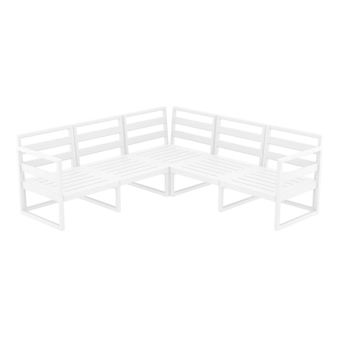 Siesta Mykonos Lounge Corner - White - No cushions