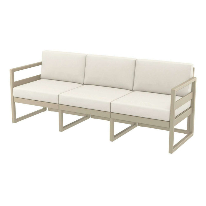 Siesta Mykonos Lounge Sofa XL - Taupe with Beige Cushions