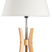 Natural Bamboo Tripod Floor Lamp with White Shade