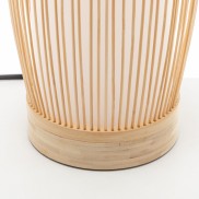 Natural Hand-Woven Bamboo Cylinder Table Lamp