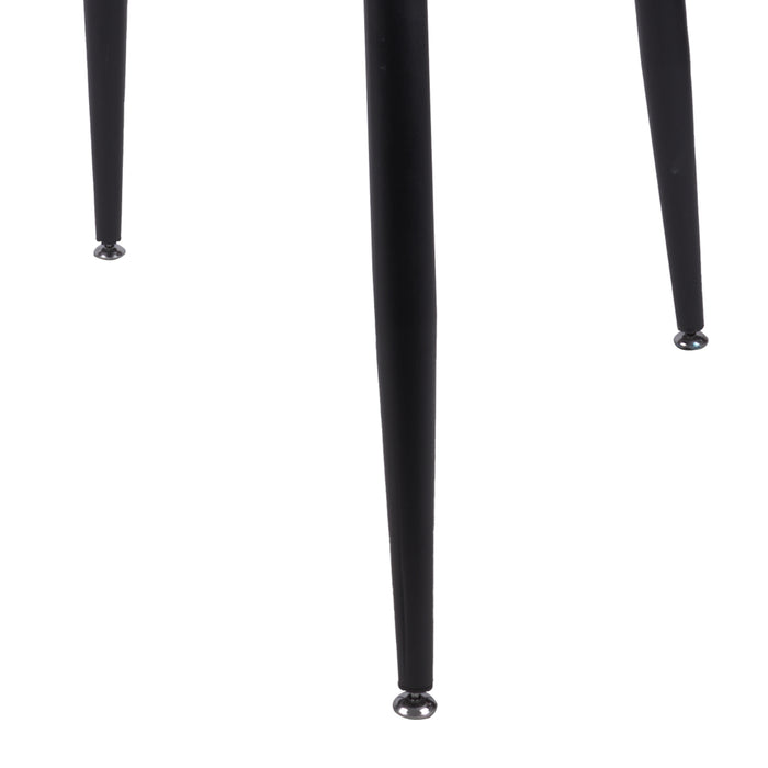 Fiore 5 Pce Round Dining Black Marble/Grey Velvet Chairs