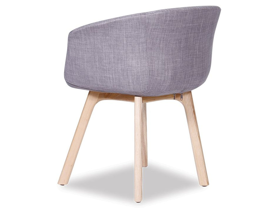 Lonsdale Armchair - Natural - Grey Fabric