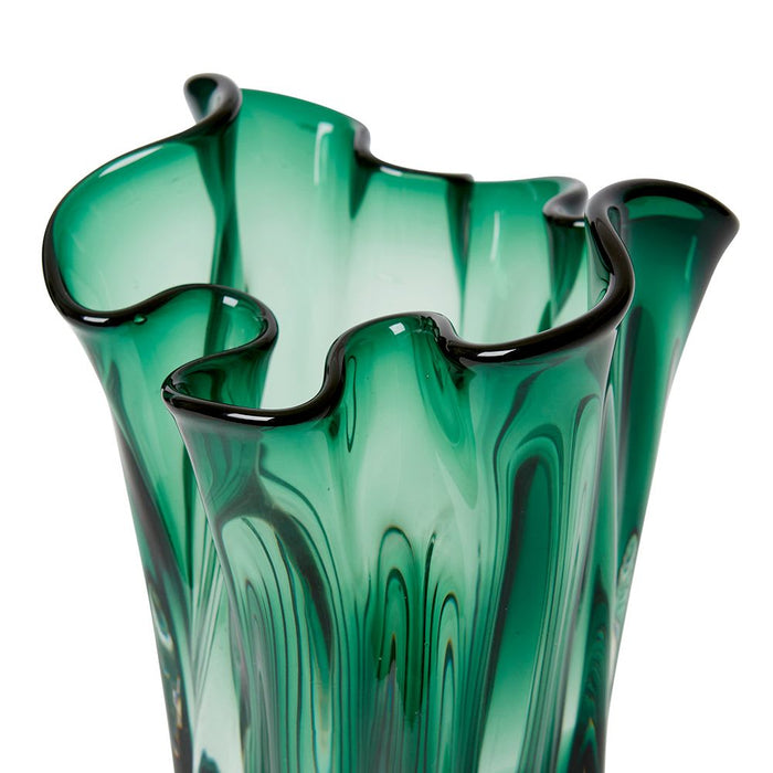 Timberly Vase - Green, 30cm (H)