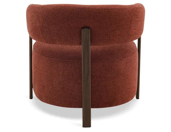 Nodus Lounge Chair - Walnut - Terracotta