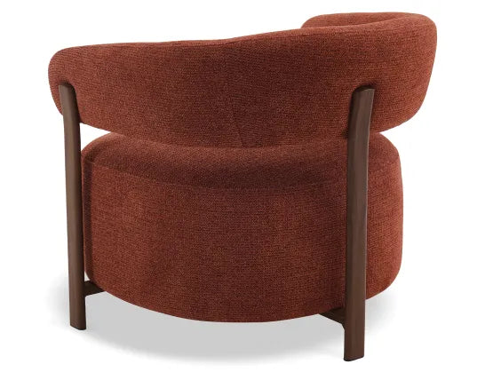Nodus Lounge Chair - Walnut - Terracotta