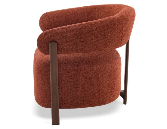 Nodus Lounge Chair - Walnut - Terracotta