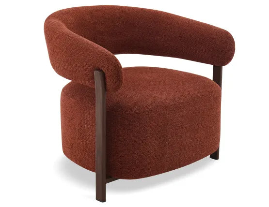 Nodus Lounge Chair - Walnut - Terracotta