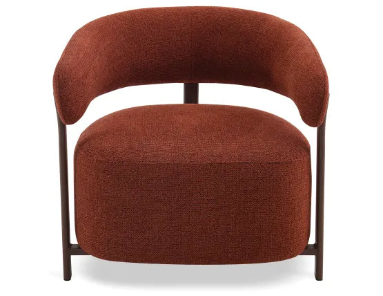 Nodus Lounge Chair - Walnut - Terracotta