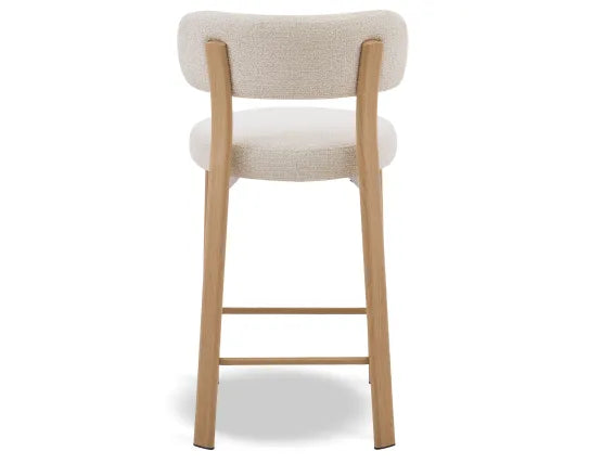 Nodus Counter Stool - Oak - Grey, 95cm H