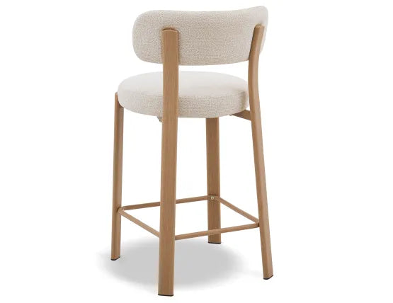 Nodus Counter Stool - Oak - Grey, 95cm H